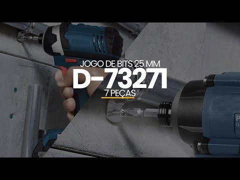Kit Jogo Estojo de Bits de 25 Mm Com Encaixe de 1/4" Pol Para Parafusadeira Com 7 Peças D-73271 Makita