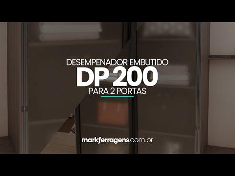 Desempenador Embutido Para 2 Portas de Alumínio Dp 200 Rometal