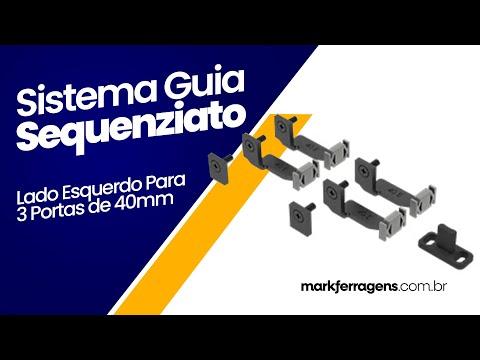 Sistema Guia Sequenziato Lado Direito Para 3 Portas de 35mm Rometal