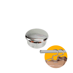 Ponteira Interna Cromada Ø 25 Mm Para Tubo Cabideiro Redondo