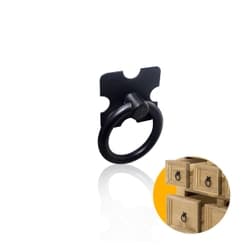 Puxador Para Portas E Gavetas Preto Envelhecido Argola