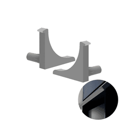 Ponteira Para Puxador Anodizado Fosco de 18 Mm Pe250 Rometal