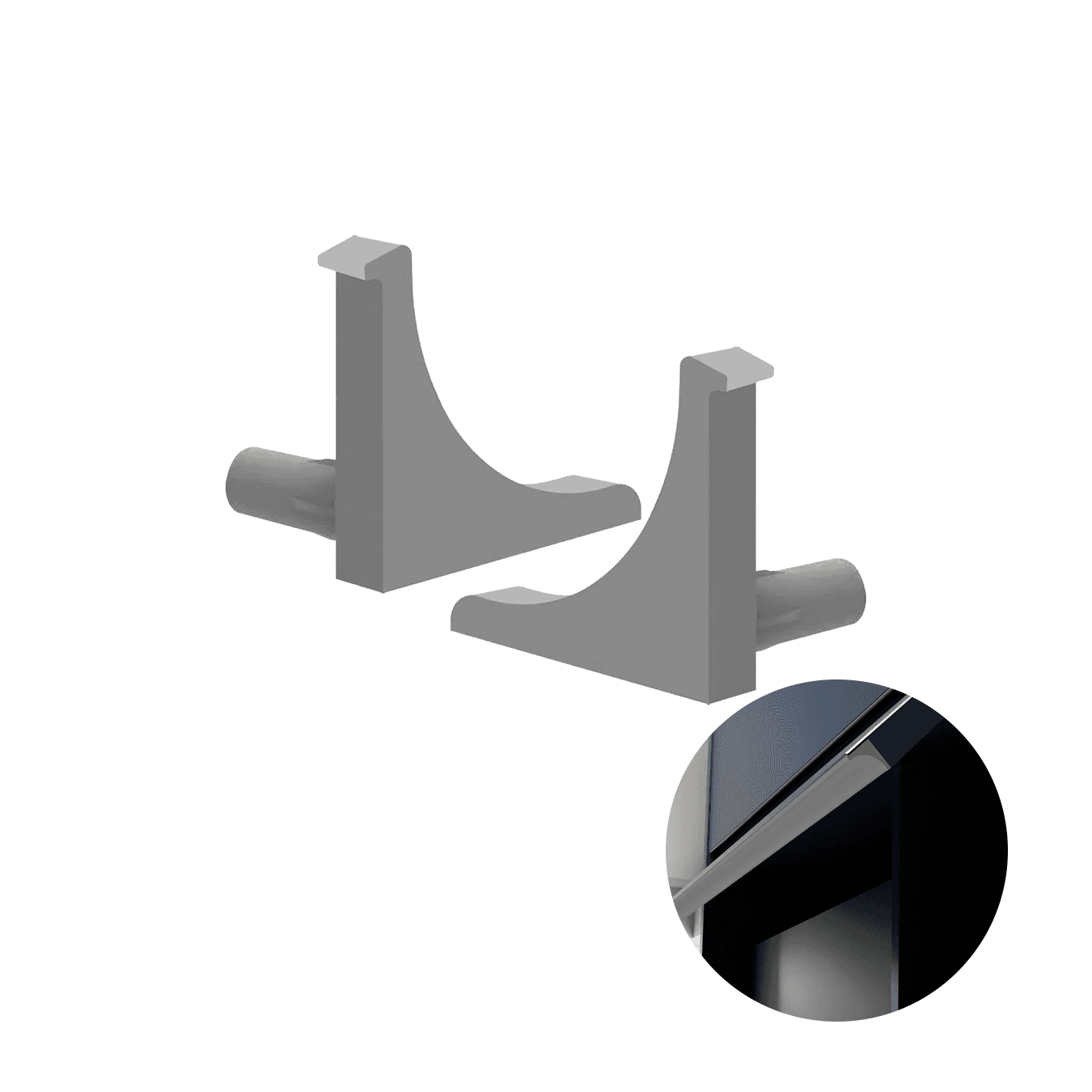 Ponteira Para Puxador Anodizado Fosco de 18 Mm Pe250 Rometal
