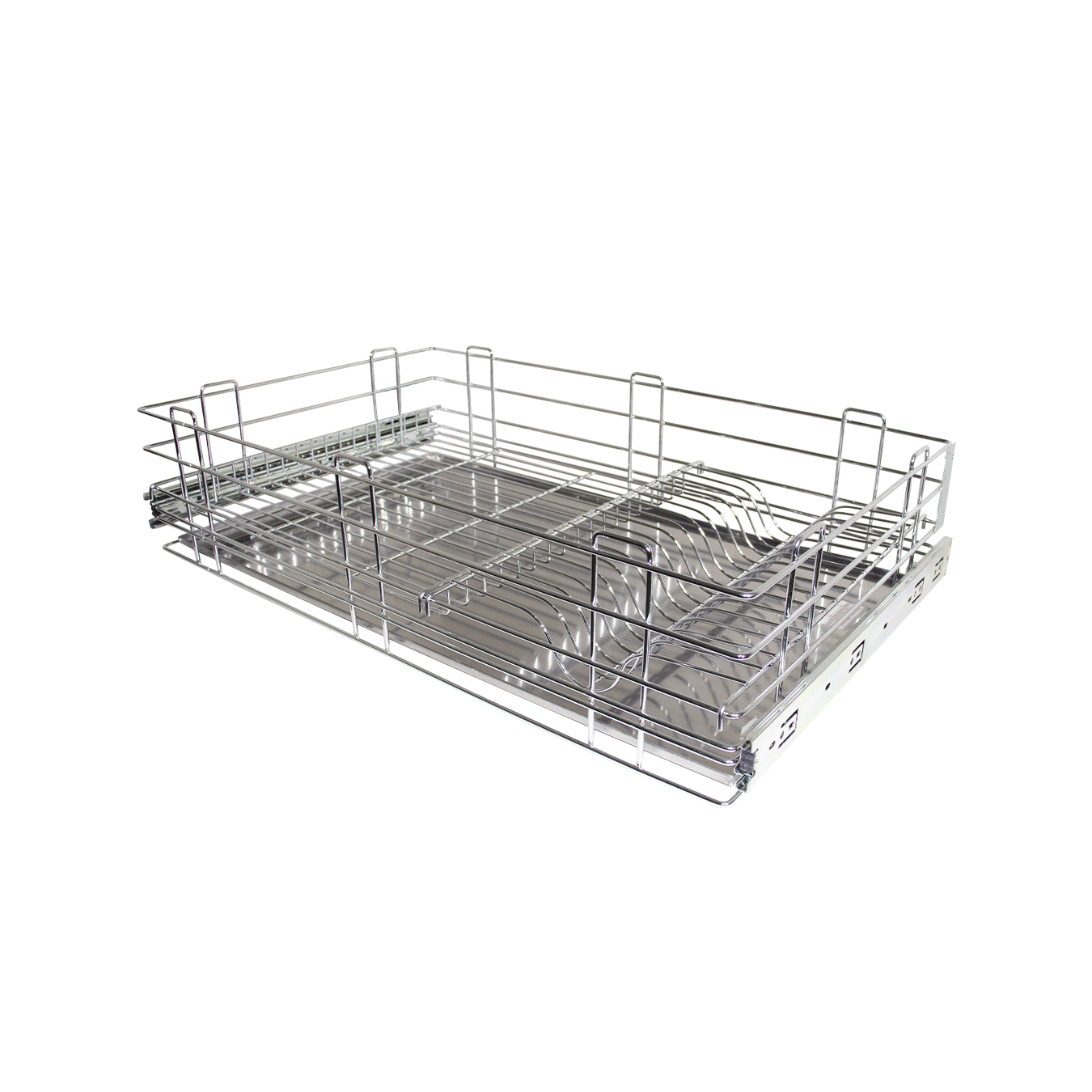 Gaveta Escorredor Aramada 77 Cm Com Bandeja Inox Para Armários Embutir