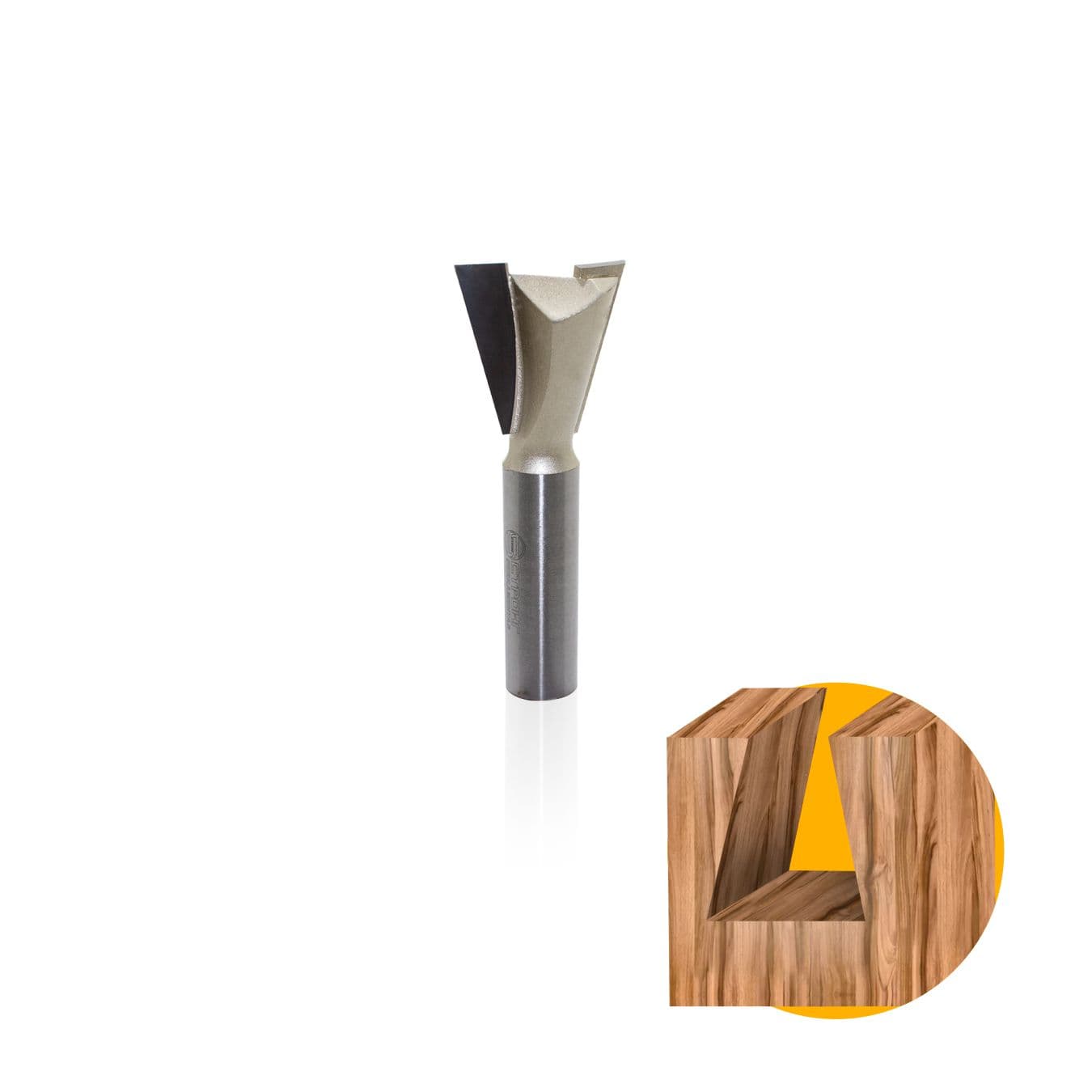 Fresa Rabo de Andorinha Haste 12 Mm Corte 1" Mdf E Madeira