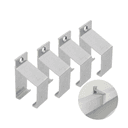 Suporte Para Trilho de Porta de Correr 35 X 35 Mm Natural 4 Peças