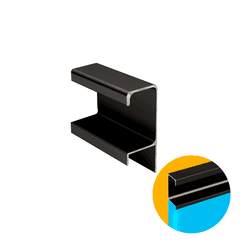 Perfil Puxador Cor Preto 15 X 30 Mm 0131 Dmt