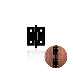 Dobradiça Comum Em Preto 1.1/2" Pol Com Pino Bola União Mundial