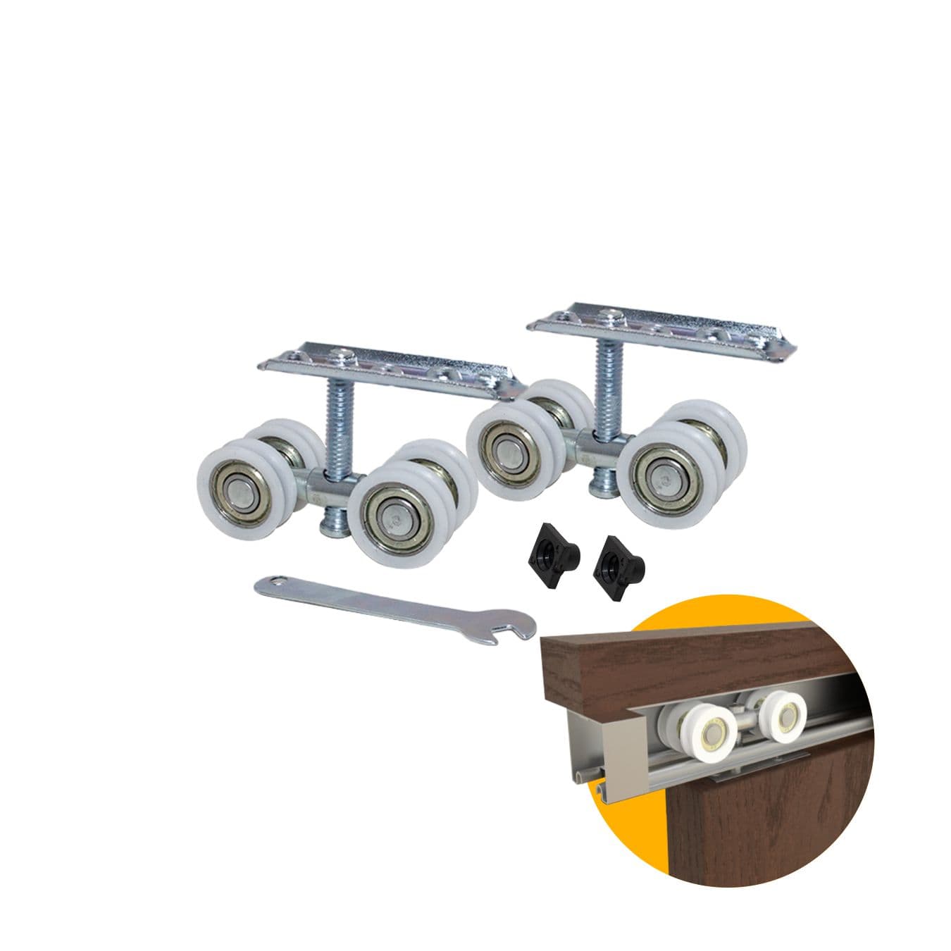 Kit Porta de Correr Residencial Até 80kg