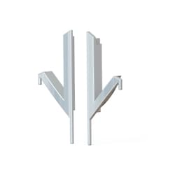 Ponteira Vazada Para Puxador Cava Cromada de 15 Mm Pe213 Rometal