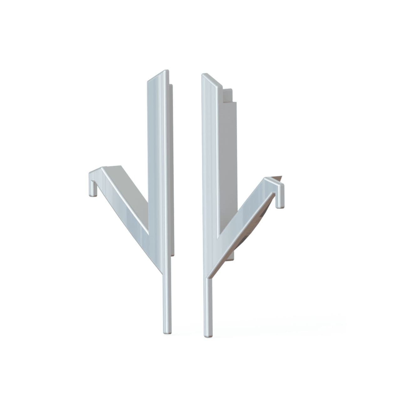 Ponteira Vazada Para Puxador Cava Cromada de 15 Mm Pe213 Rometal