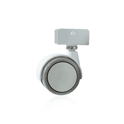 Rodizio Ou Rodinha 50 Mm Para Berço Na Cor Branco E Cinza Dzainer
