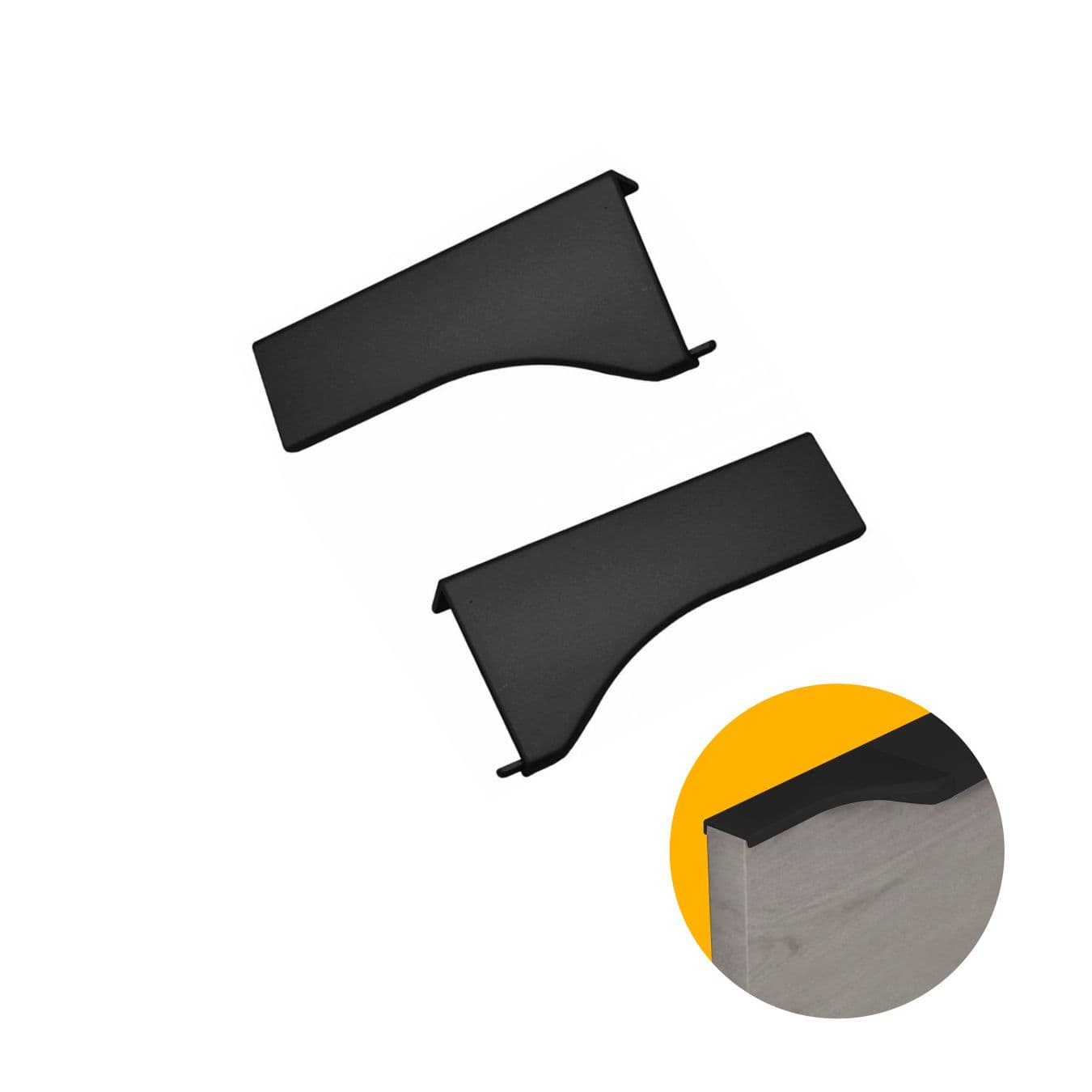 Ponteira Puxador Facetato Preto de 15 Mm Pe183 Rometal