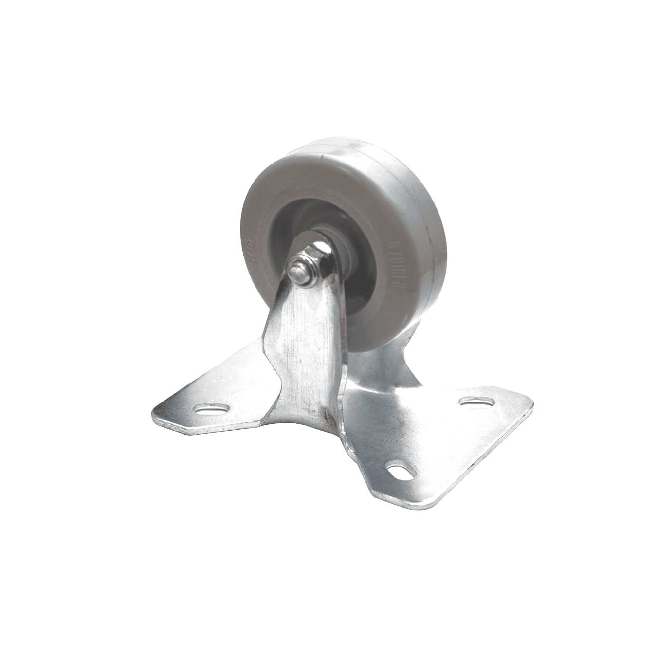 Rodízio Chapa Fixa Industrial Roda 75 Mm Sem Trava