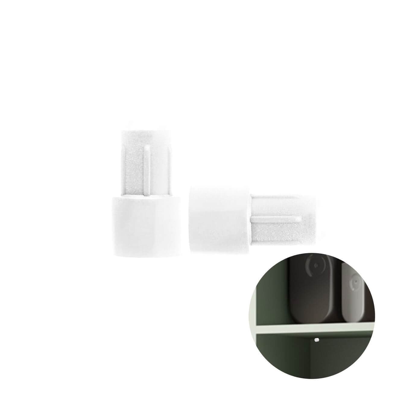 Suporte Prateleira Pino Encaixe 6 X 8 Mm Branco - Pt 100 Peças