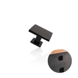 Puxador Ponto Quadrado 35 Mm Preto Acetinado - Mk