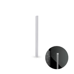 Puxador Slim de 30cm Em Cromo Acetinado Para Porta de Vidro Rometal