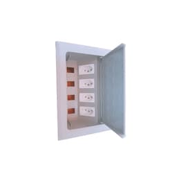 Tomada Caixa Para Embutir Em Mesa de Escritorio 4nbr Cinza