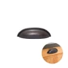 Puxador Concha Meia Lua Bronze Envelhecido