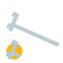 Suporte Branco de 30 Cm Com Aba Esquerdo Inverso Para Trilho Cremalheira