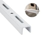 Trilho Cremalheira Simples Branco de 150 Cm Em Aço Para Prateleiras