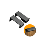 Ponteira Puxador Facetato Preto de 15 Mm Pe183 Rometal