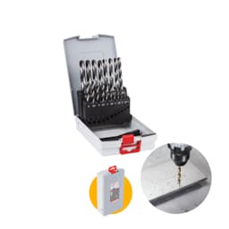 Kit Jogo de Brocas Em Aço Rápido Hss Point Teq Probox Para Metal Com 19 Brocas Bosch