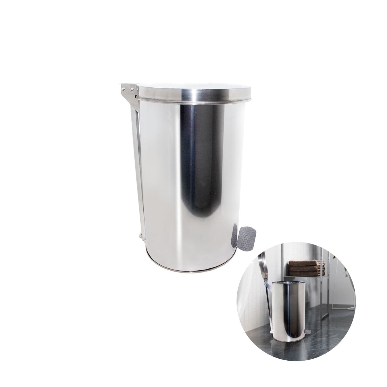 Lixeira Pedal Aço Inox 20 Litros