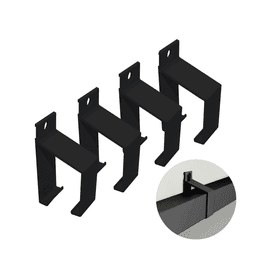 Suporte Para Trilho de Porta de Correr 35 X 35 Mm Preto 4 Peças