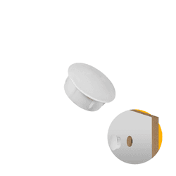 Tapa Furo Interno 10 Mm Branco 100 Unidades - Sr