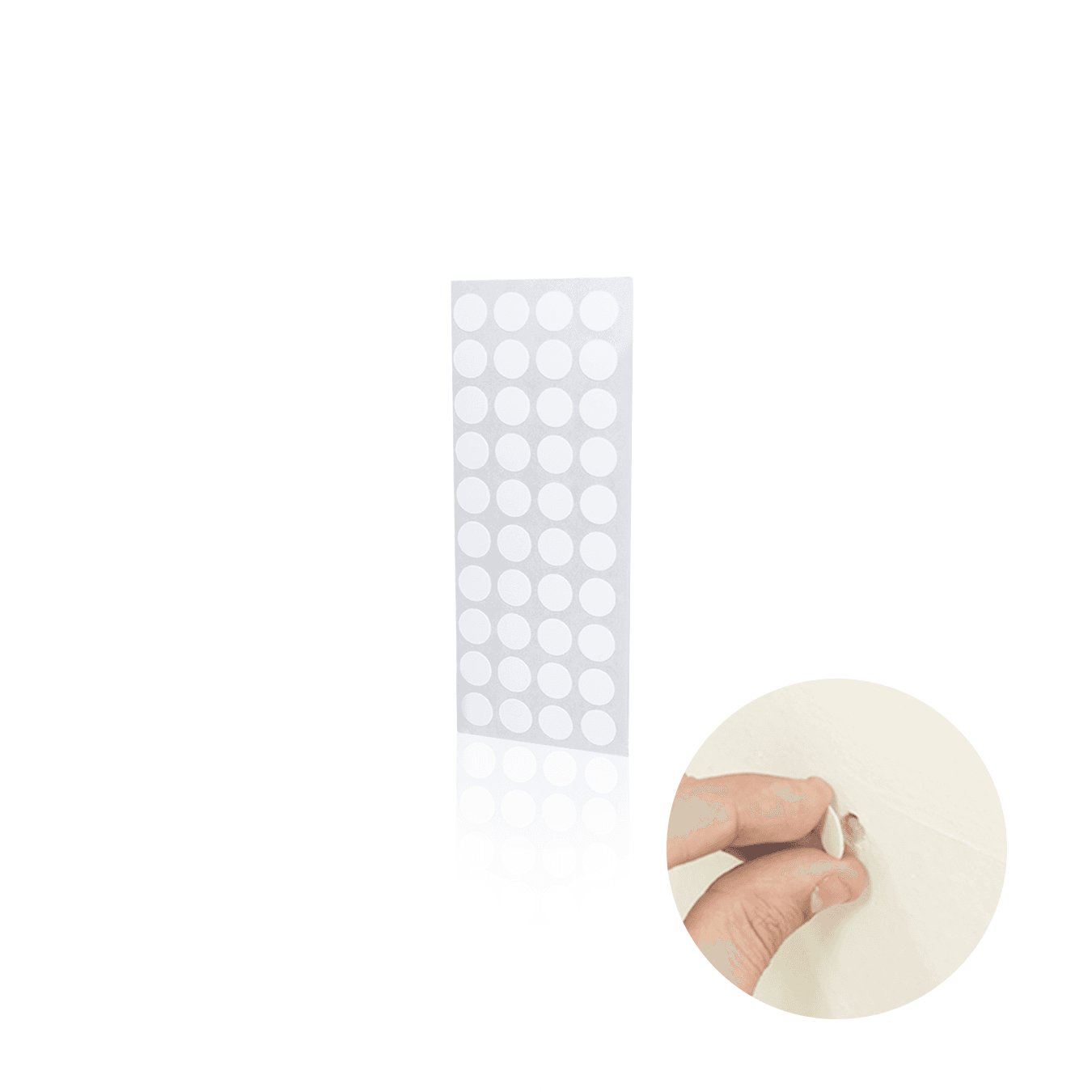 Tapa Furo Adesivo Branco Liso 13 Mm Cartela Com 52 Unidades