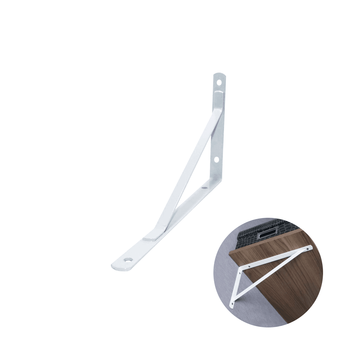 Suporte Mão Francesa Reforçada 30 Cm Branca - Sr