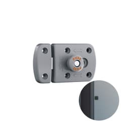 Fechadura Livre Ocupado Na Cor Cinza Fosco Para Portas de Banheiro Vestiário de 15 A 25 Mm Stam