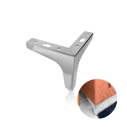 Pé Fixo de Canto Em Cromado de 100 Mm de Aço Para Sofá Móveis - Máxima