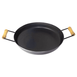 Chapa Disco de Arado Com Borda Redonda Lisa de 33 Cm de Aço Para Bife Mk