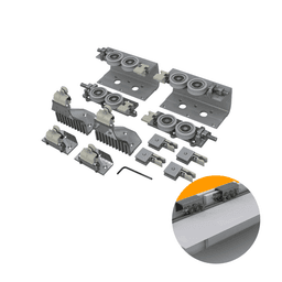 Sistema Para Porta de Correr de Armários Ss150 + 2 Portas Rometal