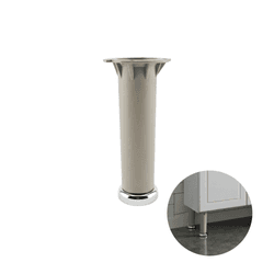 Pé Para Armário de Aço Itatiaia Marfim Com Sapata Cromada