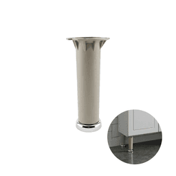 Pé Para Armário de Aço Itatiaia Marfim Com Sapata Cromada