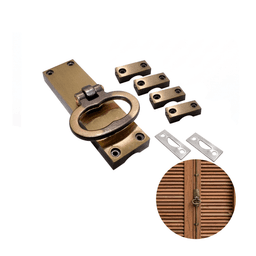 Fechadura Cremona Lisa Na Cor Latonado Oxidado União Mundial