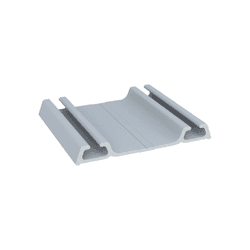 Trilho Inferior Anodizado de 18 Mm Para Porta de Correr de Guarda Roupas Rm023 Rometal