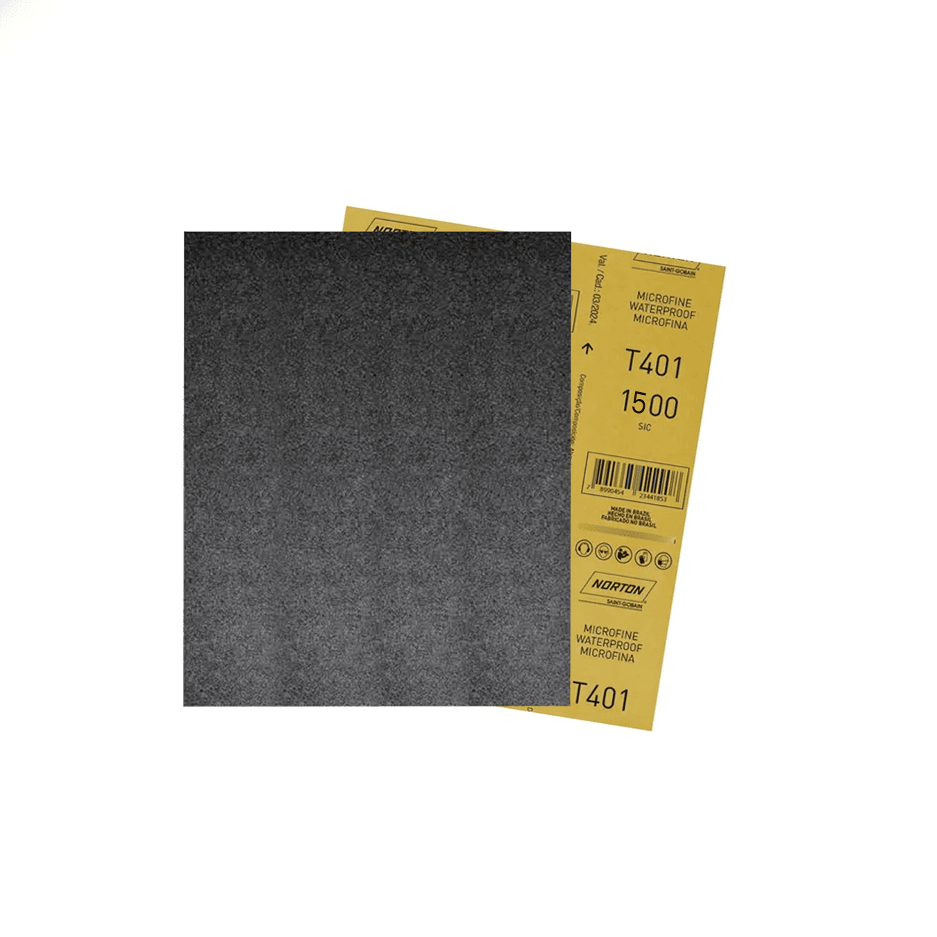 Lixa D’água Microfina Gramatura 1500 T401 230x280 Folha Norton