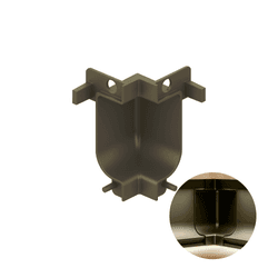 Conexão Canto Interno Champanhe 1001 Perfis Cava Led Pe-281