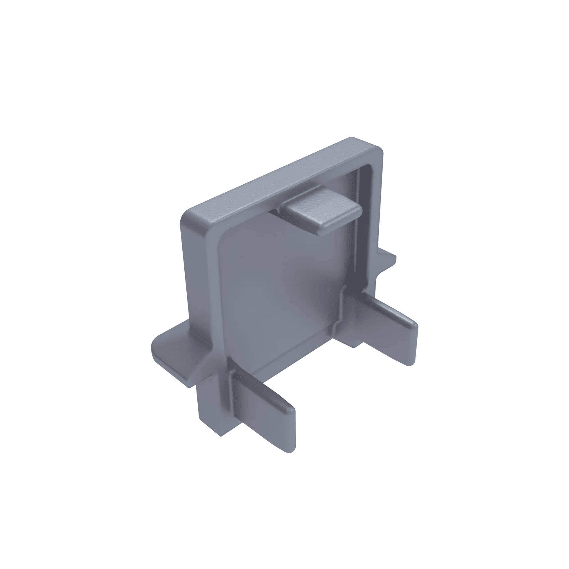 Ponteira Cromo Acetinado Para Perfil Led Alto de Embutir Pe331 Rometal