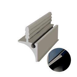 Perfil Puxador Inox Matte Escuro 18 Mm Rm250 Rometal