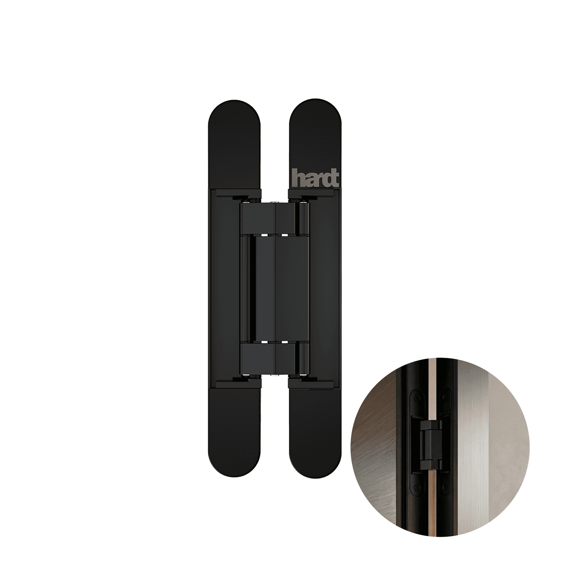 Dobradiça Invisível Quantum 3d 150x25 Preto